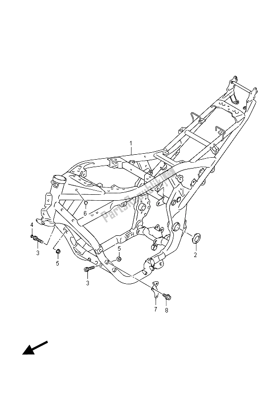 Wszystkie części do Ramka (gsf650sa) Suzuki GSF 650 Sasa Bandit 2012