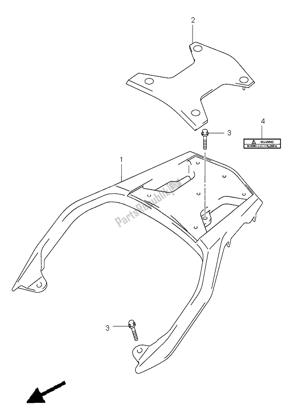 All parts for the Carrier of the Suzuki DL 1000 V Strom 2002