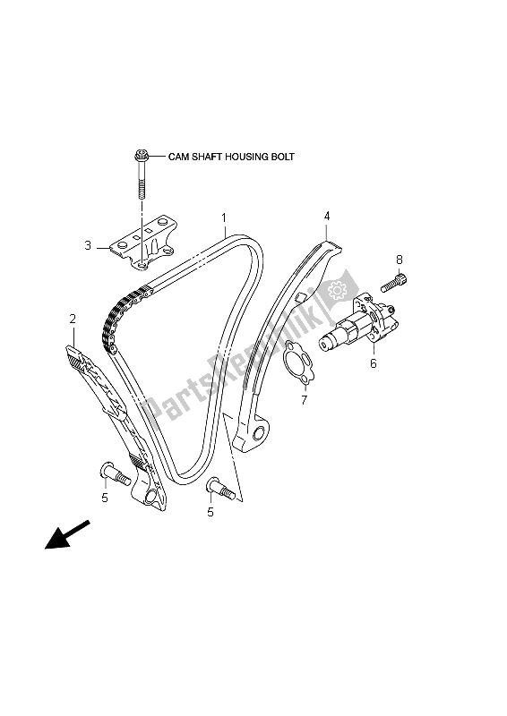 Tutte le parti per il Catena A Camme del Suzuki GSX R 600 2012