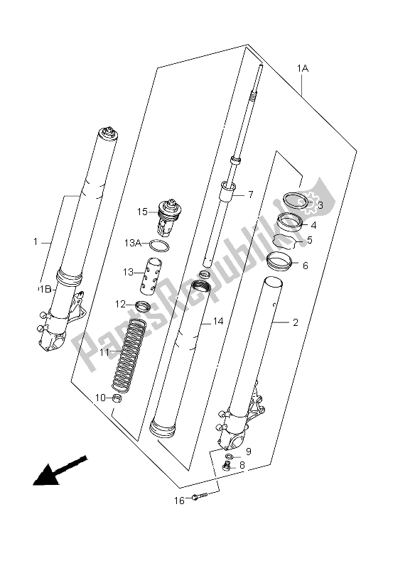 Todas las partes para Amortiguador Delantero de Suzuki GSX R 1000 2002