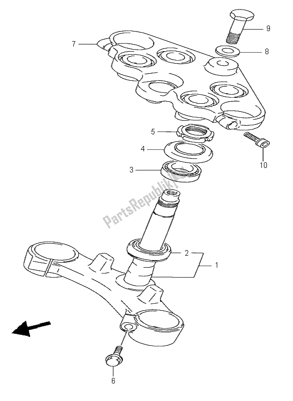 Todas las partes para Vástago De Dirección de Suzuki GSX 750F 1996