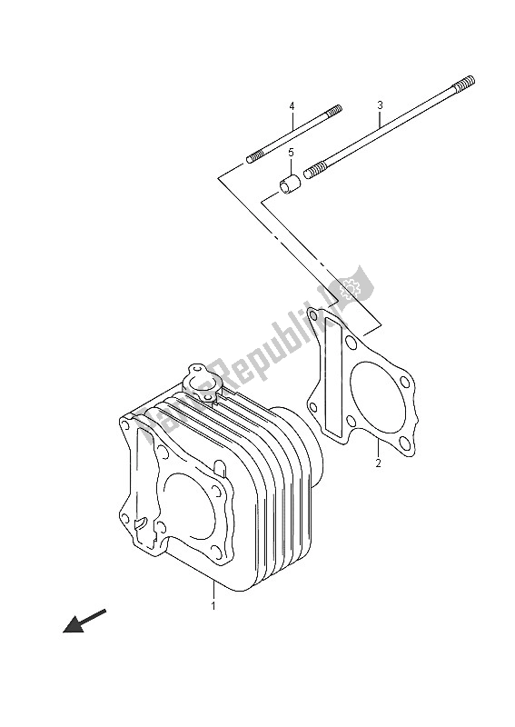 Wszystkie części do Cylinder Suzuki LT Z 90 Quadsport 2016