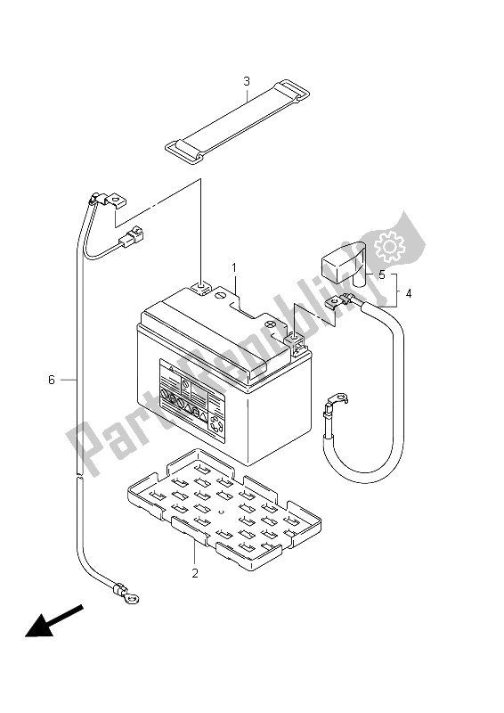 Alle onderdelen voor de Batterij (gsf1250s E21) van de Suzuki GSF 1250 SA Bandit 2012