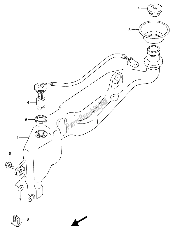 Toutes les pièces pour le Cuve à Mazout du Suzuki RG 125 FU 1994