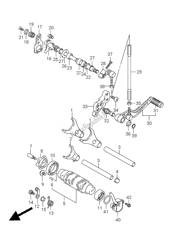 Toutes les pièces pour le Changement De Vitesse du Suzuki GSX R 600 2010