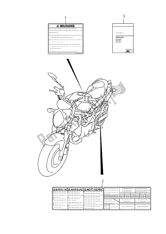Alle onderdelen voor de Label (sfv650u) van de Suzuki SFV 650A Gladius 2014