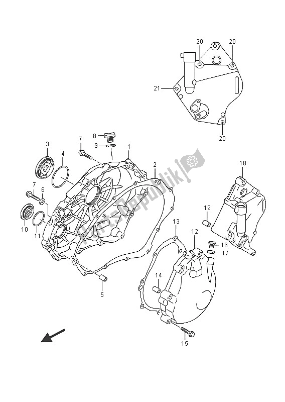 Tutte le parti per il Coperchio Del Carter del Suzuki GSX R 1000A 2016