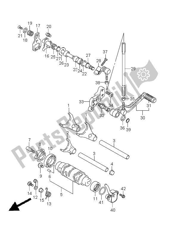 All parts for the Gear Shifting of the Suzuki GSX R 600 2008