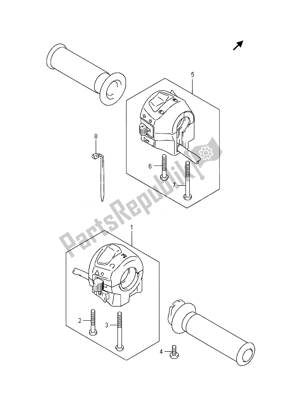 Tutte le parti per il Interruttore Maniglia del Suzuki UH 125A Burgman 2014