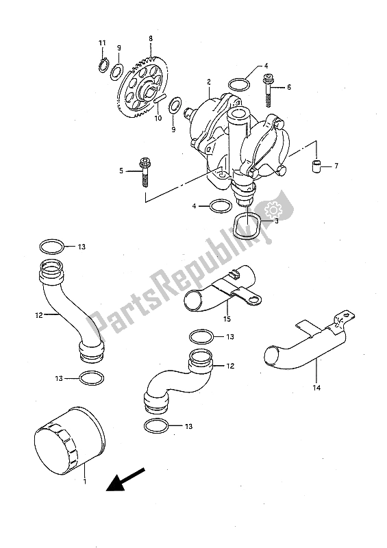 Wszystkie części do Pompa Olejowa Suzuki GSX R 1100 1991