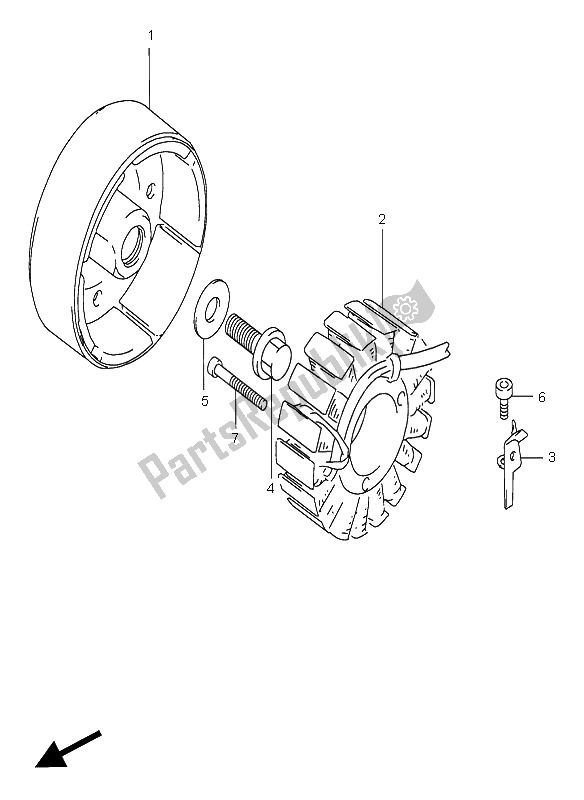 Todas las partes para Generador de Suzuki GSX R 750 1999