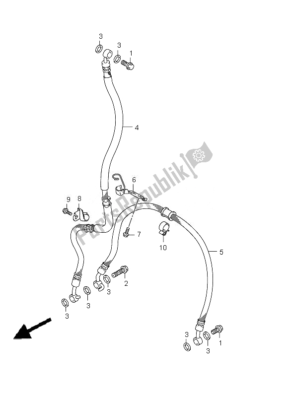 Toutes les pièces pour le Flexible De Frein Avant (gsf650-s-su-u) du Suzuki GSF 650 Nsnasa Bandit 2010