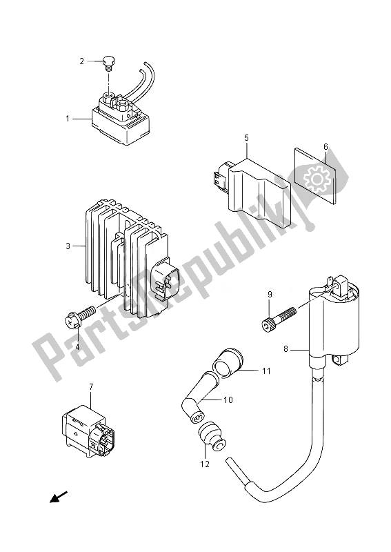 Tutte le parti per il Elettrico del Suzuki UH 125A Burgman 2014