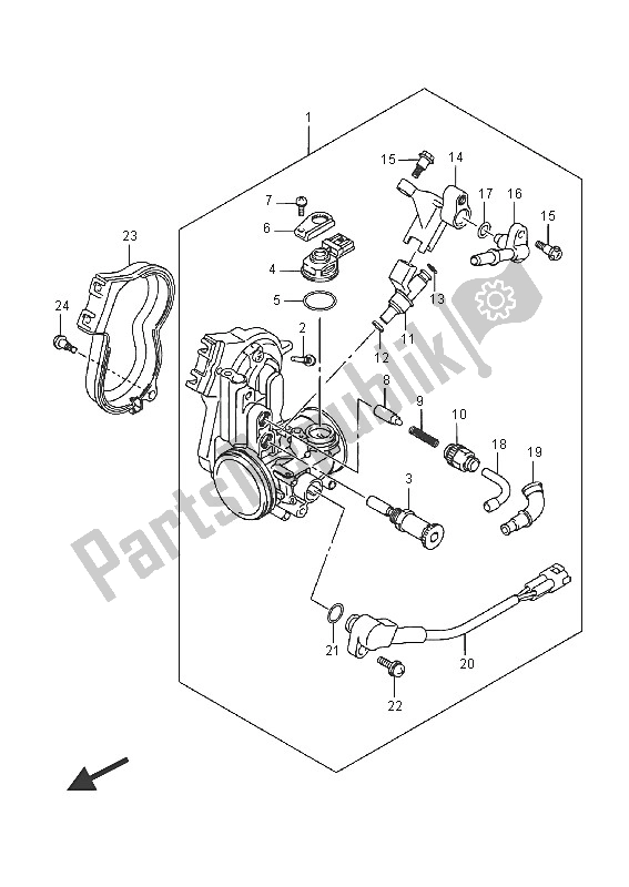 Todas las partes para Cuerpo Del Acelerador de Suzuki RMX 450Z 2016