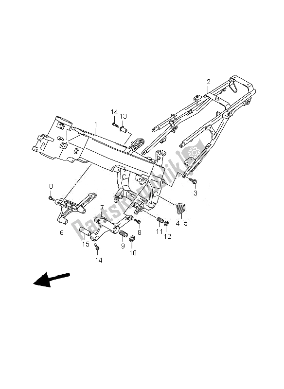 Toutes les pièces pour le Cadre du Suzuki DL 1000 V Strom 2010