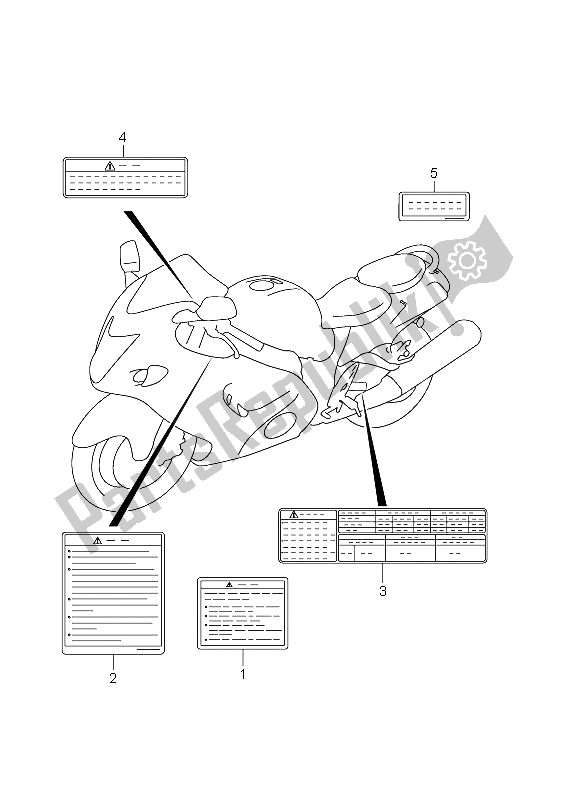 All parts for the Label (gsx1300r E51) of the Suzuki GSX 1300R Hayabusa 2011