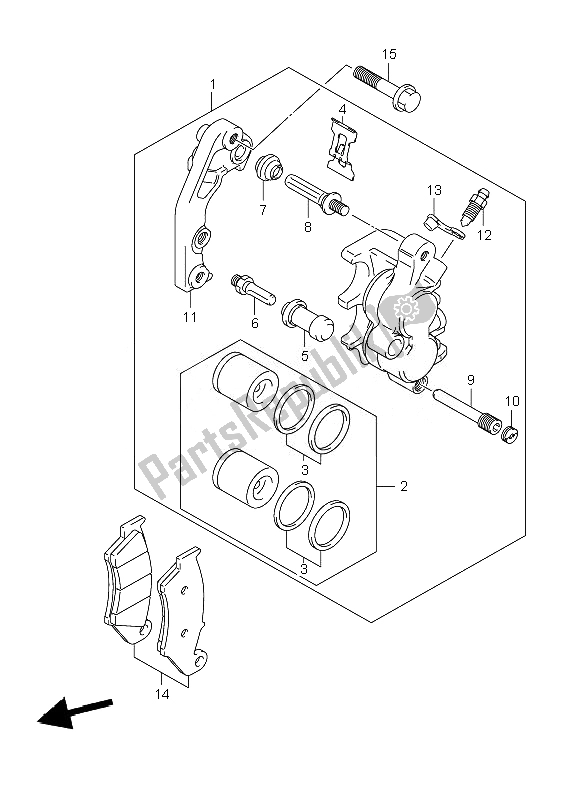 Wszystkie części do Zacisk Przedni Suzuki RM Z 250 2007