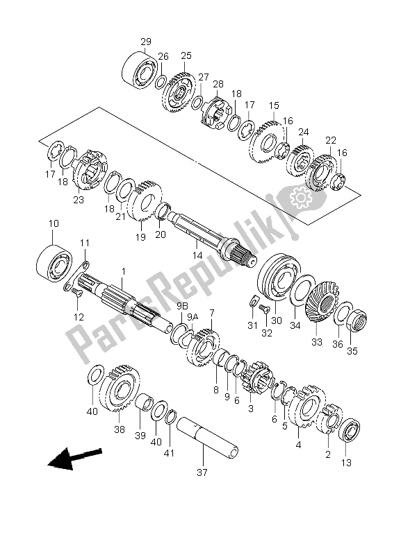 Toutes les pièces pour le Transmission du Suzuki LT F 250 Ozark 2003