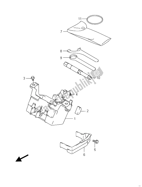 Tutte le parti per il Scatola Manuale (gsf650u) del Suzuki GSF 650 Sasa Bandit 2011