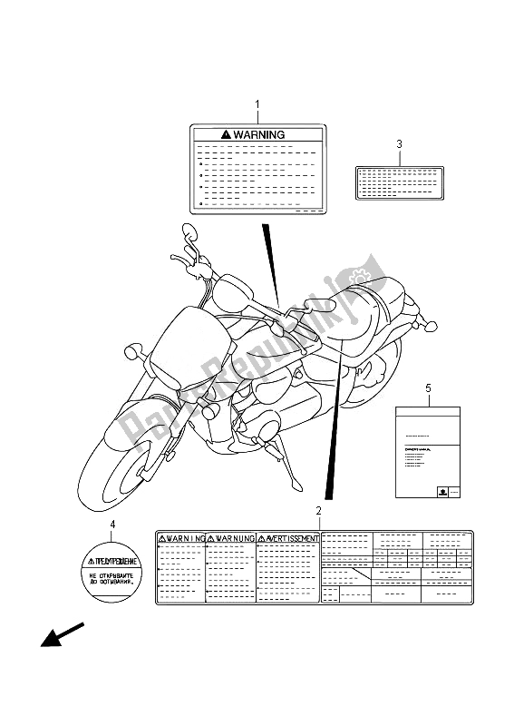 All parts for the Label (vzr1800z E19) of the Suzuki VZR 1800 M Intruder 2014