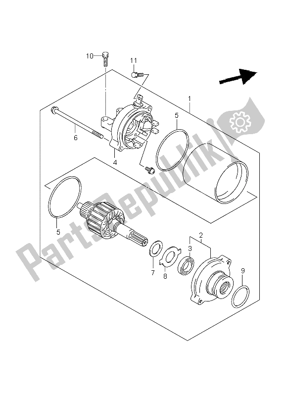 Tutte le parti per il Motore Di Avviamento del Suzuki GSX R 1000 2005