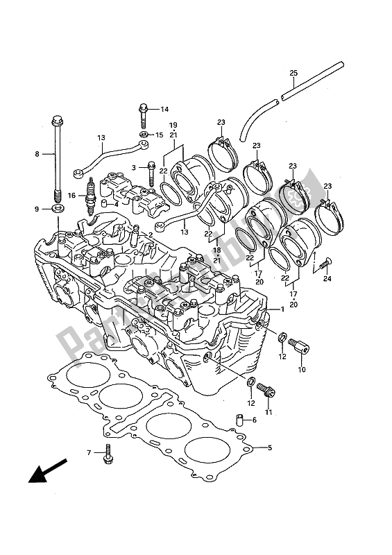 Tutte le parti per il Testata del Suzuki GSX R 750W 1994