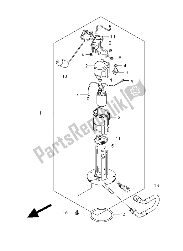 Todas las partes para Bomba De Combustible de Suzuki GSX R 750 2010