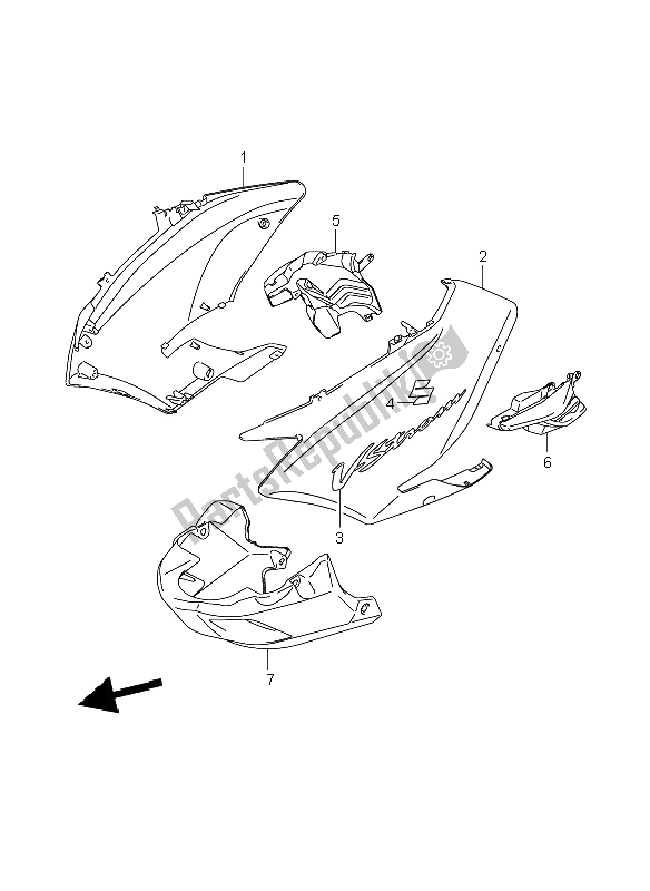 Todas las partes para Capota Lateral de Suzuki DL 1000 V Strom 2008
