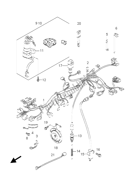 Wszystkie części do Wi? Zka Przewodów (gs500-u) Suzuki GS 500 EF 2004