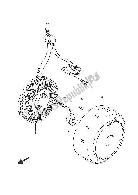 Tutte le parti per il Magnete del Suzuki UH 125A Burgman 2016