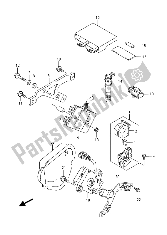 All parts for the Electrical (gsx-r1000auf) of the Suzuki GSX R 1000A 2015