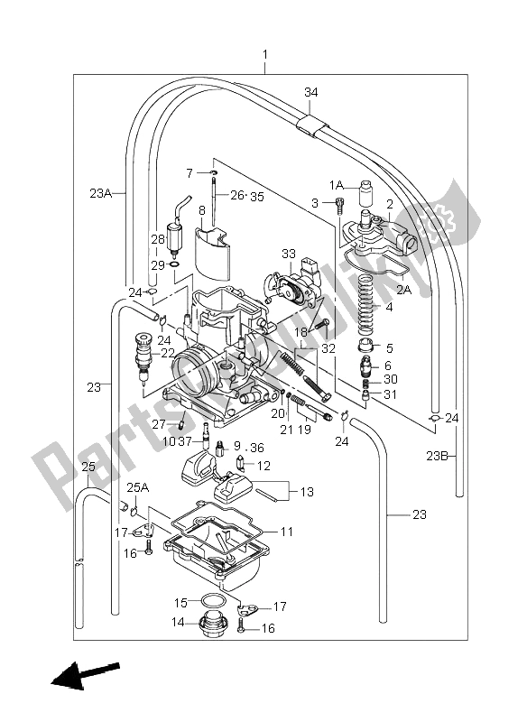 Toutes les pièces pour le Carburateur du Suzuki RM 250 Z 2006