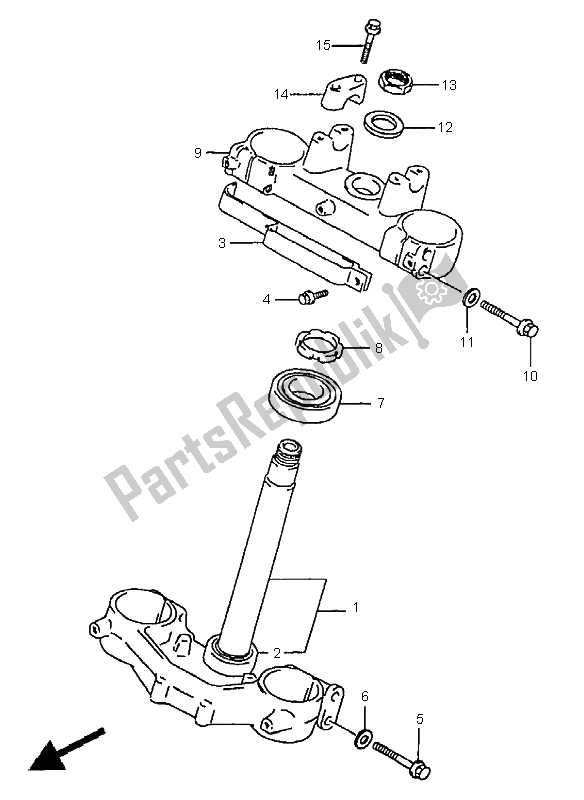 Toutes les pièces pour le Potence De Direction du Suzuki RM 250 1998