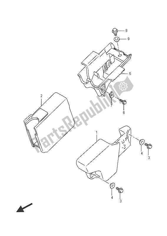 Toutes les pièces pour le Support De Batterie du Suzuki DR Z 70 2016