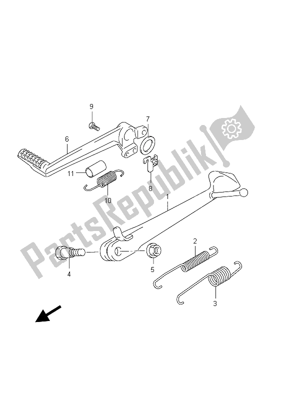 All parts for the Stand of the Suzuki GSX 650 FA 2012