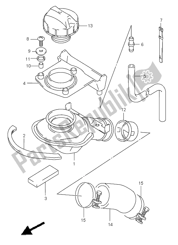 Tutte le parti per il Ingresso Carburante del Suzuki C 1500 VL 2009