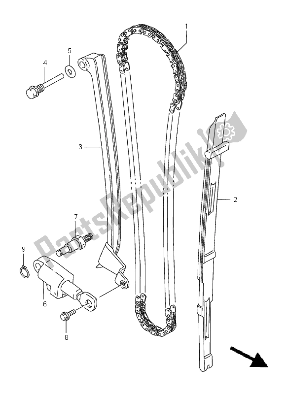 Todas as partes de Corrente De Cam do Suzuki LS 650 Savage 2003