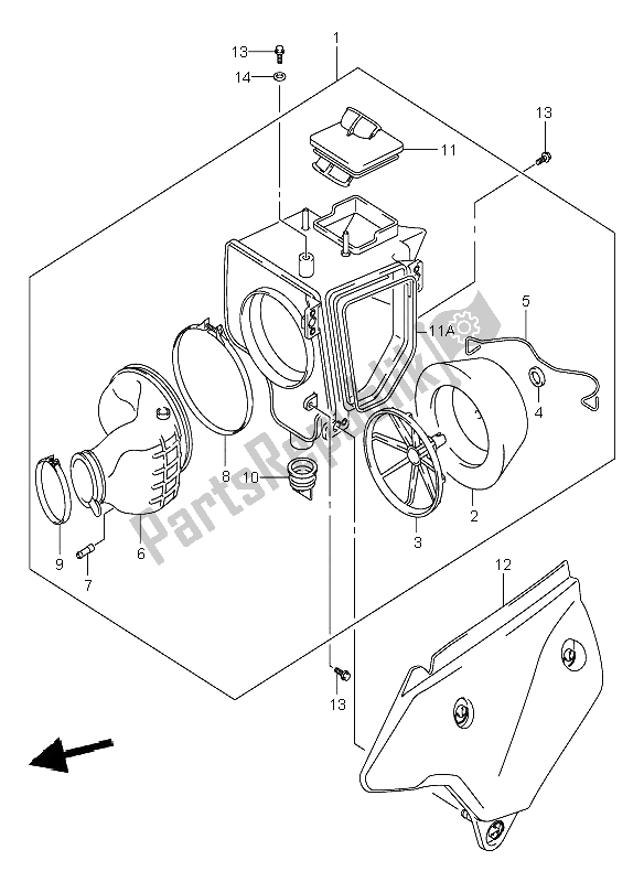 Toutes les pièces pour le Purificateur D'air du Suzuki DR Z 400E 2002