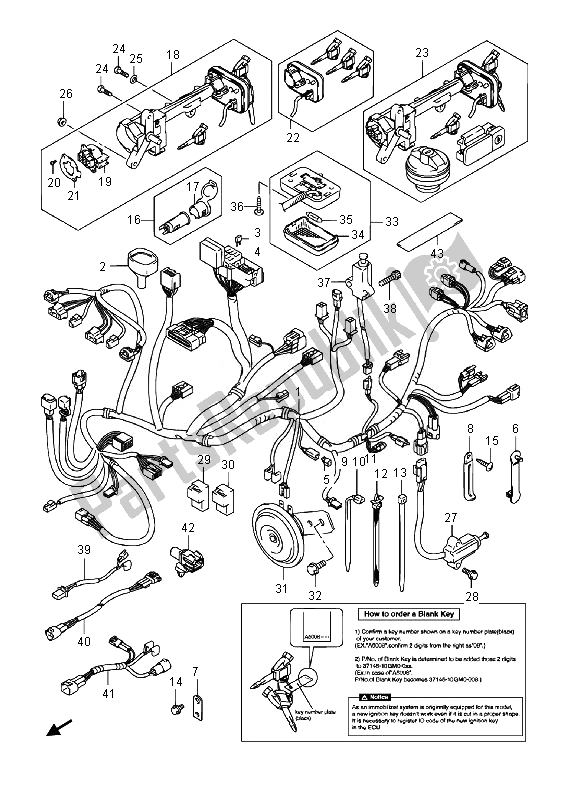 Todas las partes para Mazo De Cables (an400 E19) de Suzuki Burgman AN 400 AZA 2014