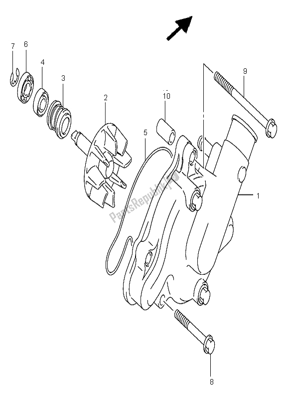 Todas las partes para Bomba De Agua de Suzuki DL 1000 V Strom 2005