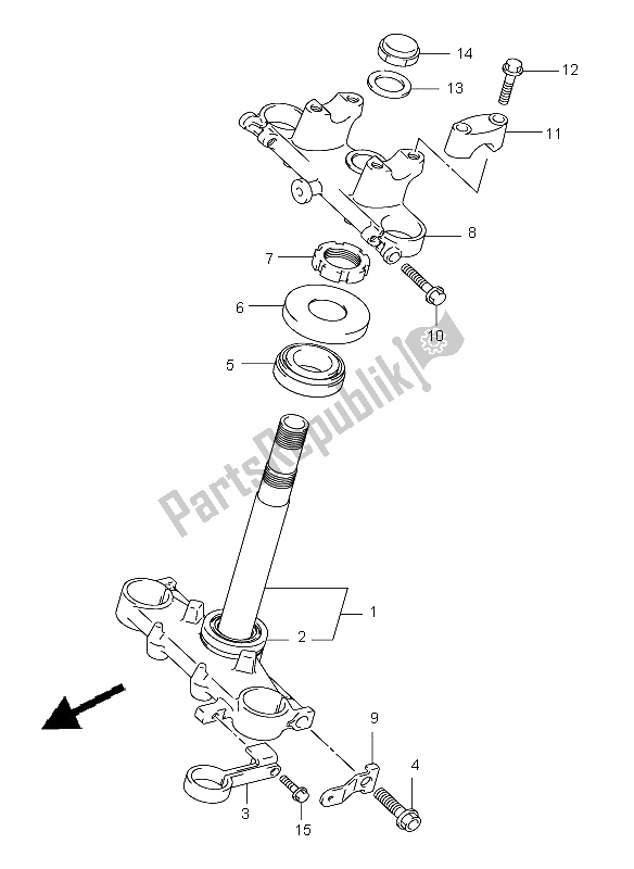 Toutes les pièces pour le Potence De Direction (e28) du Suzuki DR Z 125 SW LW 2005