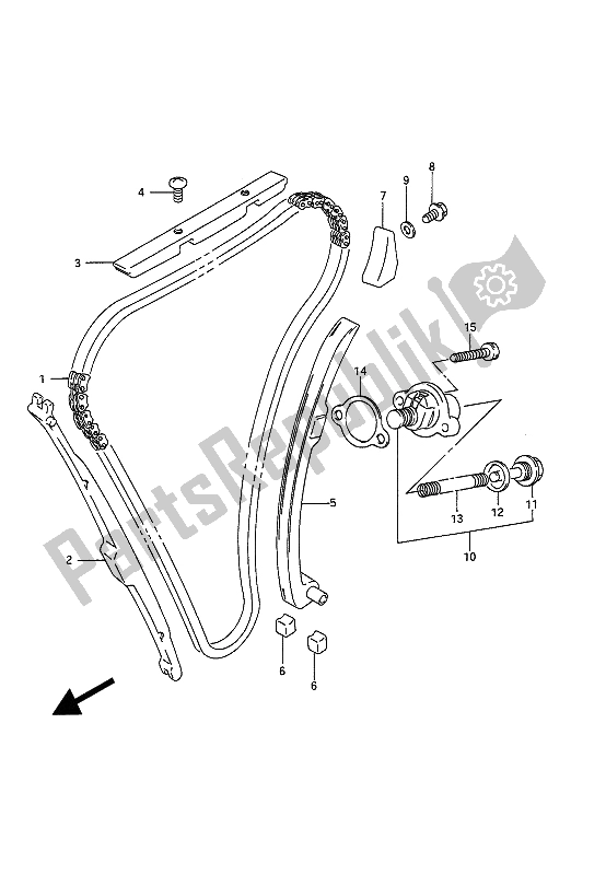 Toutes les pièces pour le Chaîne De Came du Suzuki GSX 1100G 1992