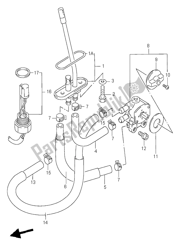 Tutte le parti per il Rubinetto Del Carburante del Suzuki RF 900R 1998