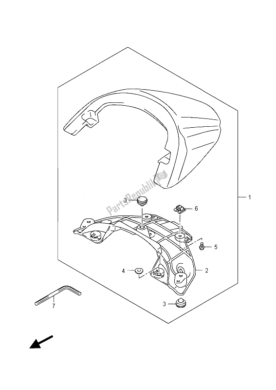 Todas las partes para Caja De Cola Del Asiento (vzr1800z E19) de Suzuki VZR 1800 M Intruder 2014