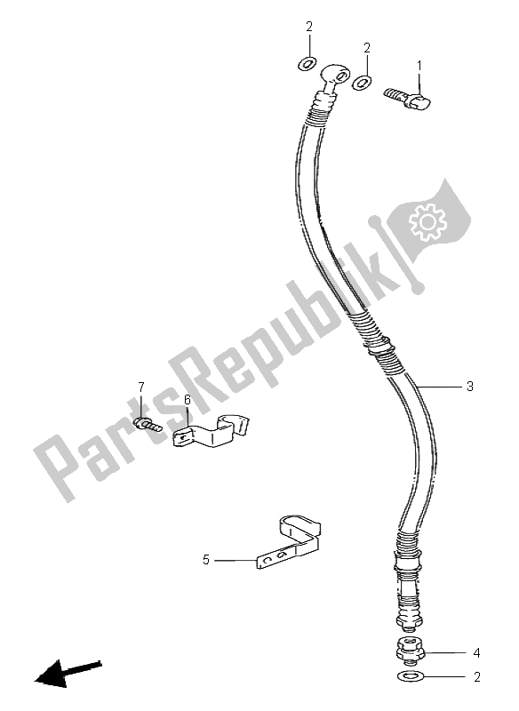 Todas las partes para Manguera De Freno Delantero de Suzuki VS 600 Intruder 1997