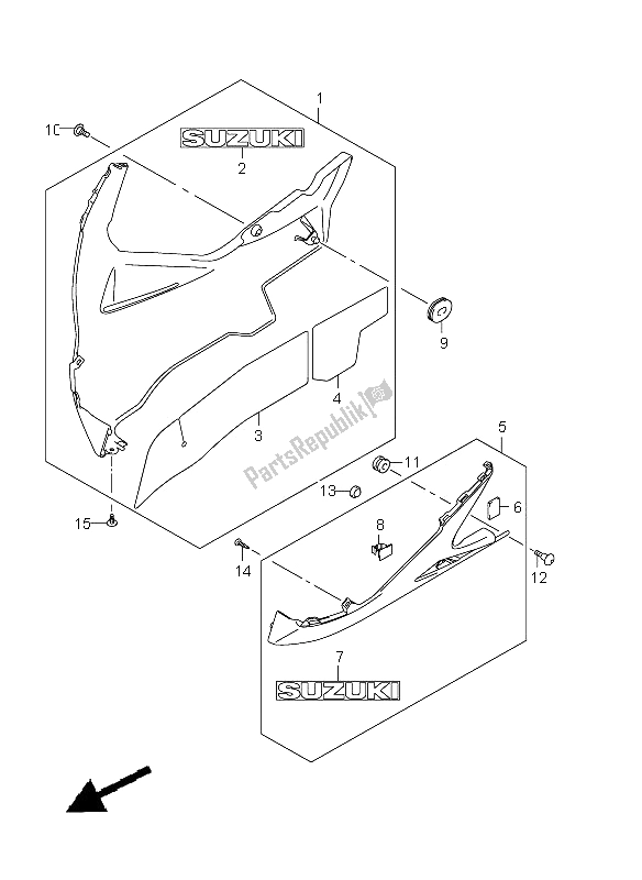 Tutte le parti per il Sotto Il Cofano del Suzuki GSX R 600 2011