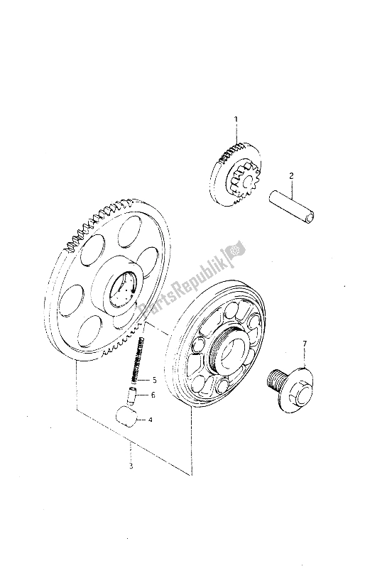 Toutes les pièces pour le Embrayage De Démarrage du Suzuki GSX R 750R 1986