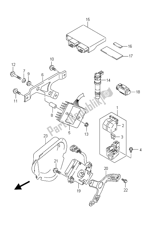 Toutes les pièces pour le électrique (gsx-r1000 E14) du Suzuki GSX R 1000 2011