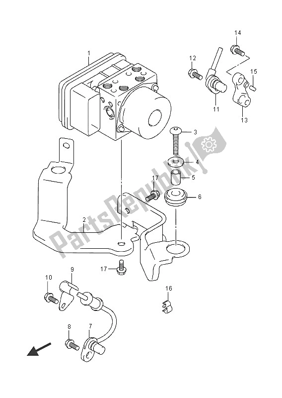 Toutes les pièces pour le Unité Hydraulique (gsx-s1000a) du Suzuki GSX S 1000A 2016