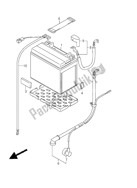 All parts for the Battery (dl650aue E19) of the Suzuki DL 650A V Strom 2011